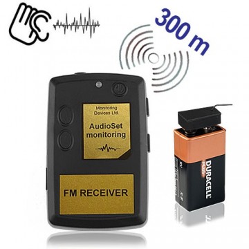 Abhörgeräte-Set-300 Minisender, 9-V Clip Abhörgeräte-Set-300 Minisender, 9-V Clip