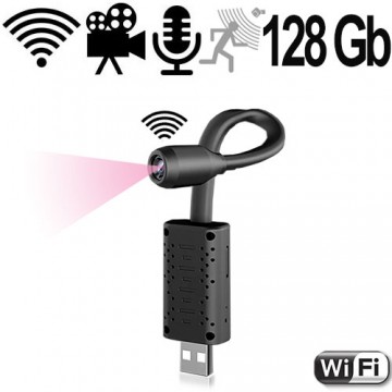Flex-Cam Spionkamera mit USB und WiFi, 128 GB Flex-Cam Spionkamera mit USB und WiFi, 128 GB